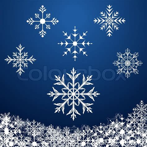 Set Snowflakes For Your Christmas Stock Vector Colourbox