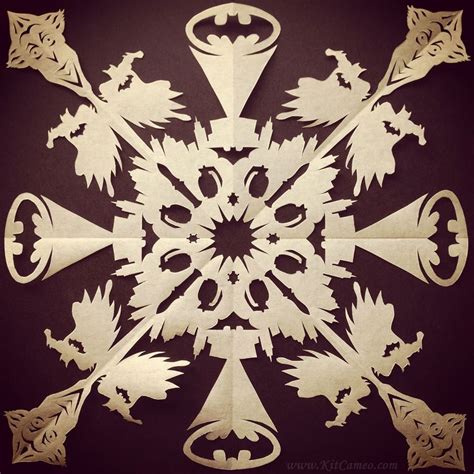 Batman Diy Paper Snowflakes Pattern Snowflake Template Snowflake