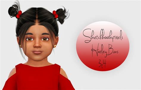 Sketchbookpixels Harley Buns 3t4 At Simiracle Sims 4 Updates
