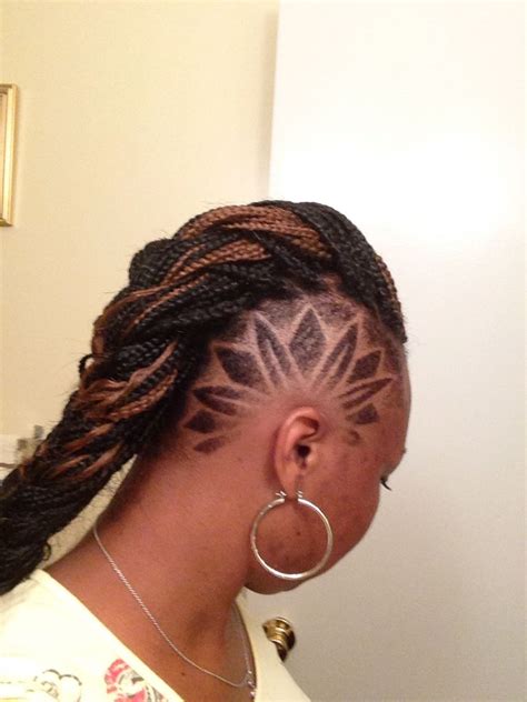 My Braided Mohawk With Shaved Sides And A Design Mohawk Hairstyles