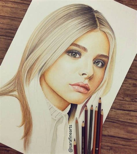 The Beautiful Chloe Moretz By Sarafinearts Artofdrawingg By