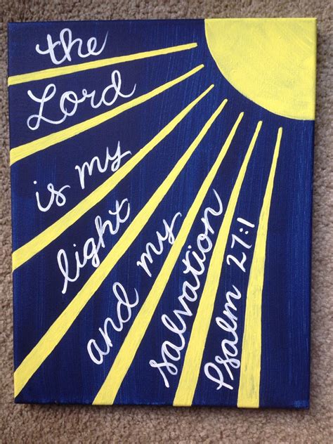 The Lord Is My Light And My Salvation Psalm 271 Diy Canvas Painting