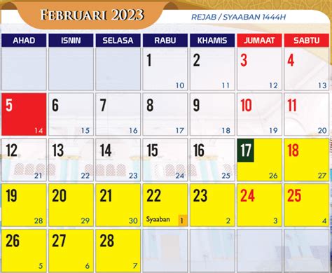 Kalendar Islam 2023 Tarikh Penting 1444 1445h Di Malaysia