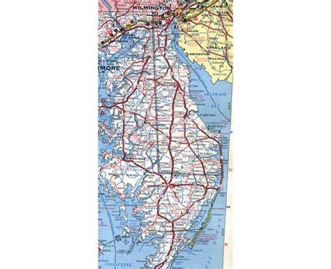 Laminated Map Large Detailed Roads And Highways Map Of Delaware State