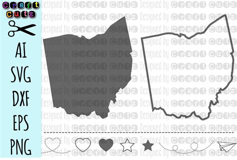 Ohio Svg State Svg Files Ohio Vector United States Svg State Clip