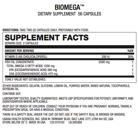 Shop quality and trusted fish oil pills & omega 3 fatty acids to support heart, brain & joint health. Usana Biomega Fish Oil Review | USANA Products Reviewed ...