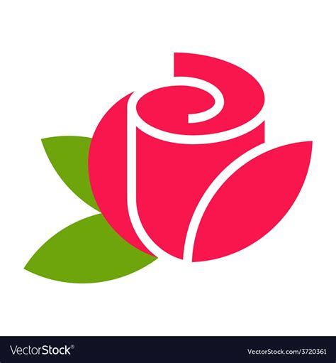 Rose Flower Icon Royalty Free Vector Image Vectorstock
