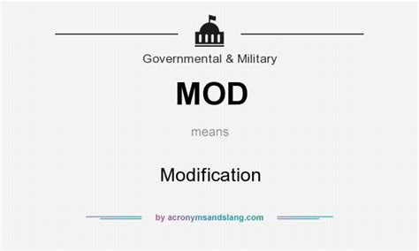 Mod Modification In Business And Finance By