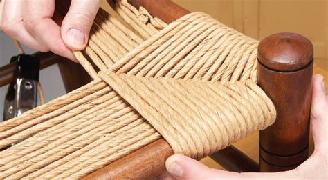Maybe you would like to learn more about one of these? Weave a chair seat | Crafts - Macrame, Rope, Paracord, Knots, Weaving…