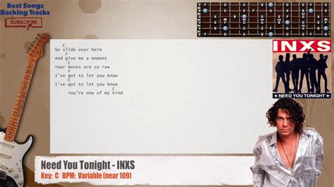 🎸 Need You Tonight Inxs Guitar Backing Track With Chords And Lyrics