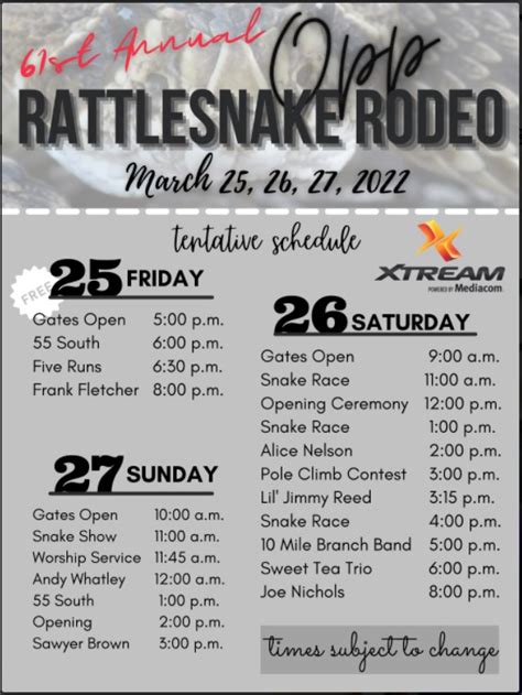 Rattlesnake Rodeo Opp Al March 25 To The 27th Covington County Al