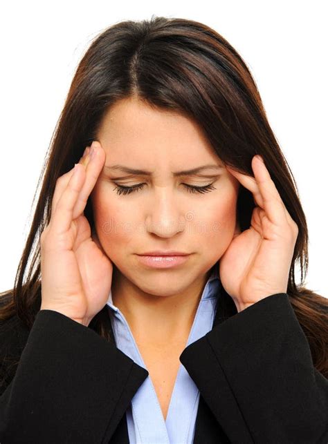 Woman With Headache Stock Photo Image Of Occupation 21793052
