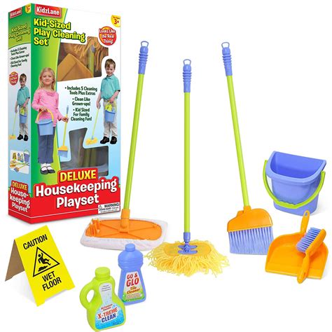 Kidzlane Kids Cleaning Set For Toddlers Up To Age 4 Includes 6