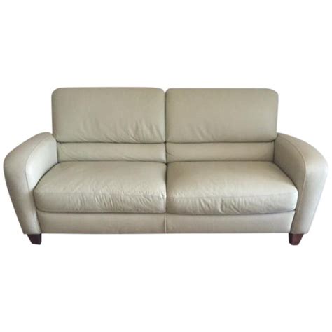 100cm excellent condition you will probably need a dolly to move price is firm pick up in north burnaby best. Italsofa Leather Sofa | Chairish