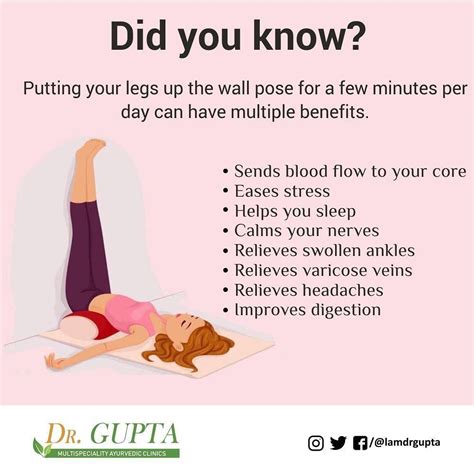 Did You Know Legs Up The Wall Yoga Benefits Health And Fitness