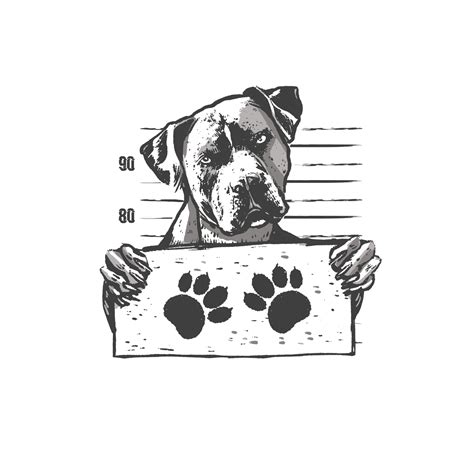 Bügelbild Dog Mugshot - Bügelbilder.ch