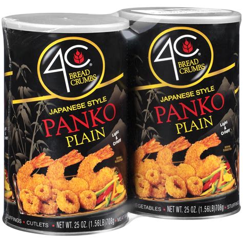 4c Plain Panko Japanese Style Bread Crumbs 2 25 Oz Canisters
