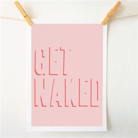 Buy Get Naked Shadow Font Red And Pink A A A Or A Art Prints On Art Wow Designed By Toni