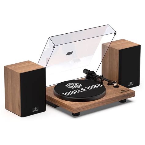 Buy Angles Horn Record Player With Dual Bookshelf Speakers Vinyl