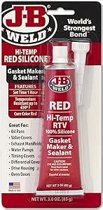 J B Weld 31314 Red High Temperature RTV Silicone Gasket Maker And