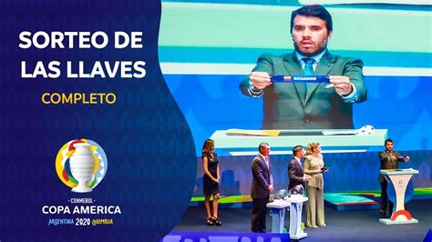 Aug 12, 2021 · la copa se ajustó a las fechas disponibles durante la copa américa y euro 2020 y se juega de la siguiente manera: Sorteo de las llaves de Copa América 2020 I Sorteio das ...