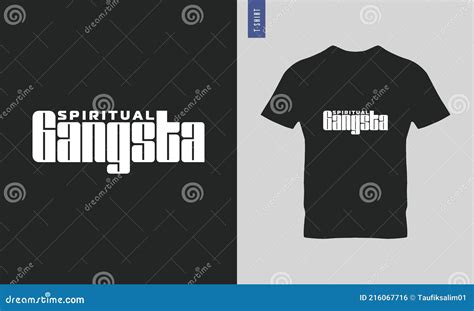 Spiritual Gangsta Typography T Shirt Design Stock Vector