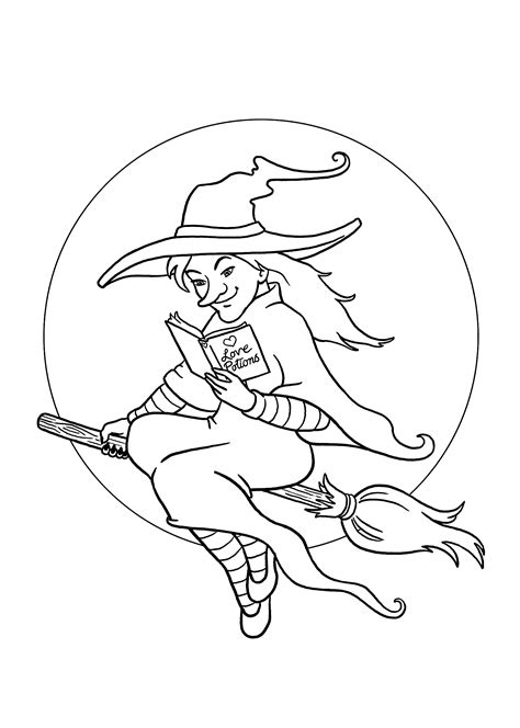 Pretty Witch Coloring Pages Coloring Pages
