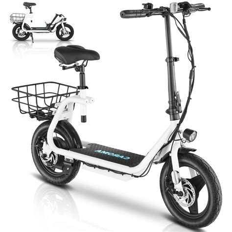 Caroma 500w Electric Scooter With Seat For Adult 14 Inch Commuter