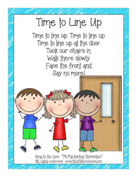 Freebie Time To Line Up Classroom Poster Time To Line Up Is An