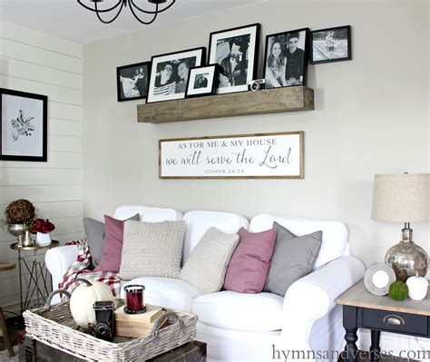 DIY Floating Shelf Family Gallery Wall - Hymns and Verses