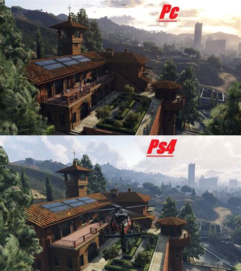 Grand Theft Auto 5 Pc Vs Ps4 Graphics Comparison Show Dense Vegetation