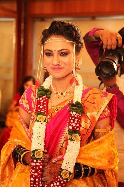 Beautiful Marathi Bride Bridal Makeup Saree Wedding Bridal Dresses