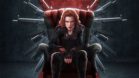 Wallpaper Black Widow Scarlett Johansson Superhero Natasha Romanoff