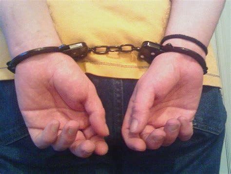 Handcuffed Guy Handcuffed Arested Handcuffed On The Wrist