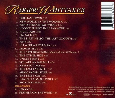 Roger Whittaker Now And Then Greatest Hits 1964 2004 Cd Jpc