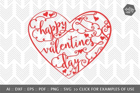 Valentines Day Intricate Heart Svg Png And Vector Cut File By Nutsy