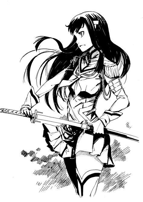 Kill La Kill Anime Girls Women With Swords Sailor Outfit Manga Sketch