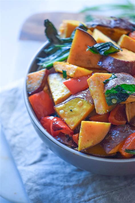 Sweet potatoes tend to get a little juicy while baking, so lining the baking sheet first insures an easy clean up. Sweet Potato Bake - Sarah Titus