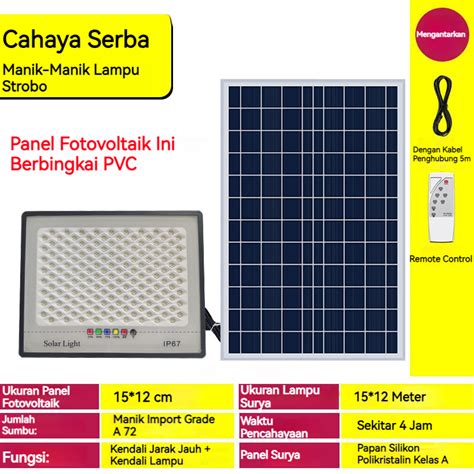 Jual Codlampu Led Tenaga Matahari Led Lampu Sorot Solar Cell Lampu