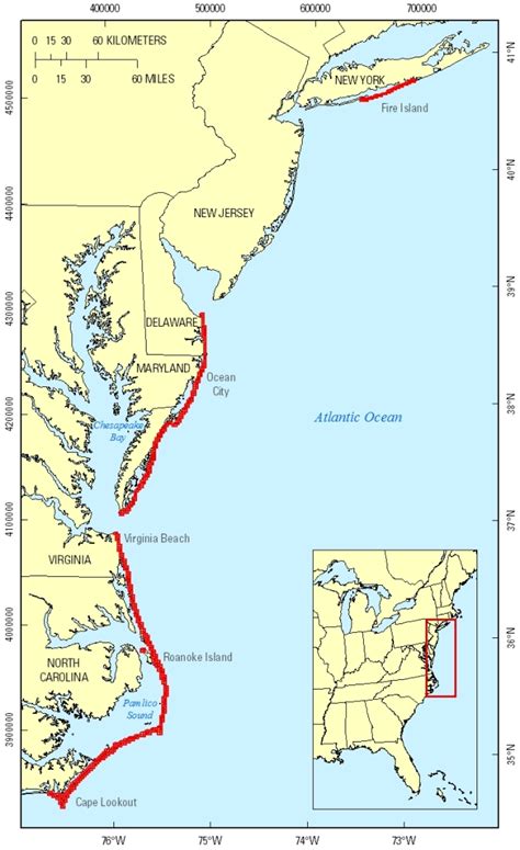 Coastal Topographynortheast Atlantic Coast Post Hurricane Sandy 2012