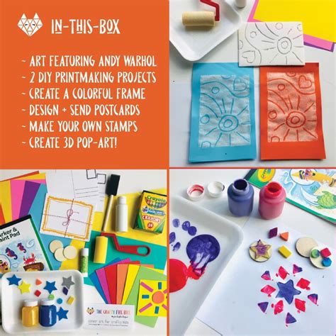Printmaking Art Box For Kids 6 Curated Art Projects In Each Etsy