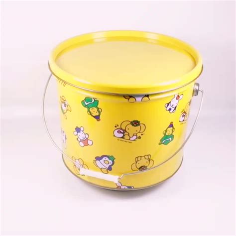 Fashion Design Metal Toy Tin Bucket With Lid And Handle Buy Round Toy