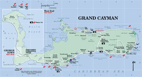 Large Detailed Road Map Of Grand Cayman Island Grand Cayman Island