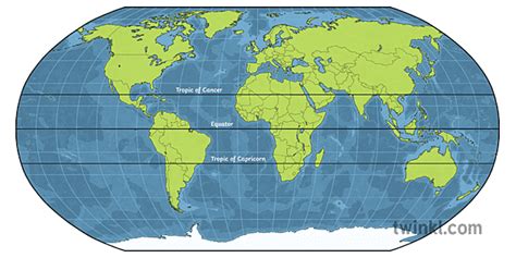 Proiectia Robinson Harta Lumii Cu Tropicale Si Ecuator Geografie Ks