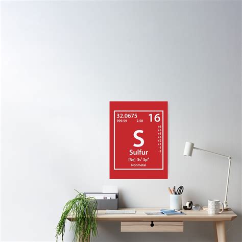 Sulfur Element Poster By Cerebrands Redbubble