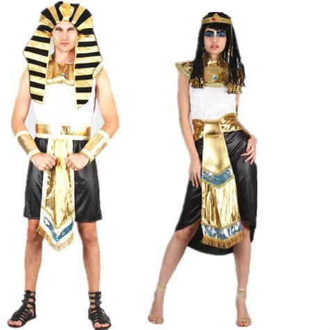 Halloween Egypt Costume Pharaoh Cleopatra Cosplay Costumes Exotic Sexy Women Men Stage Couples