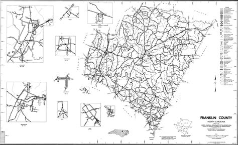 1990 Road Map Of Franklin County North Carolina