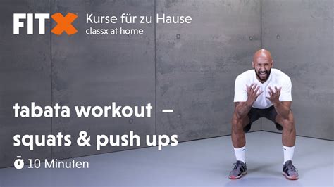 Tabata Workout Squats And Push Ups 10 Minuten Fitx Kurse Für Zu