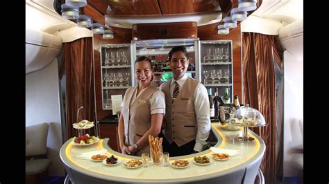Emirates Airlines Airbus A380 Bar At The Upper Deck Youtube
