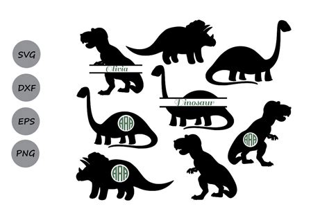 Dinosaur SVG, Animals SVG, Dinosaur Silhouette, Dinosaur monogram svg